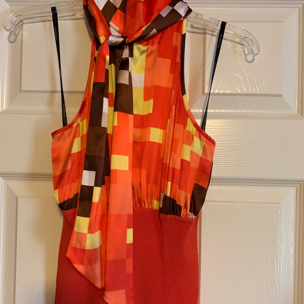 BEBE Halter Blouse with Spandex waist